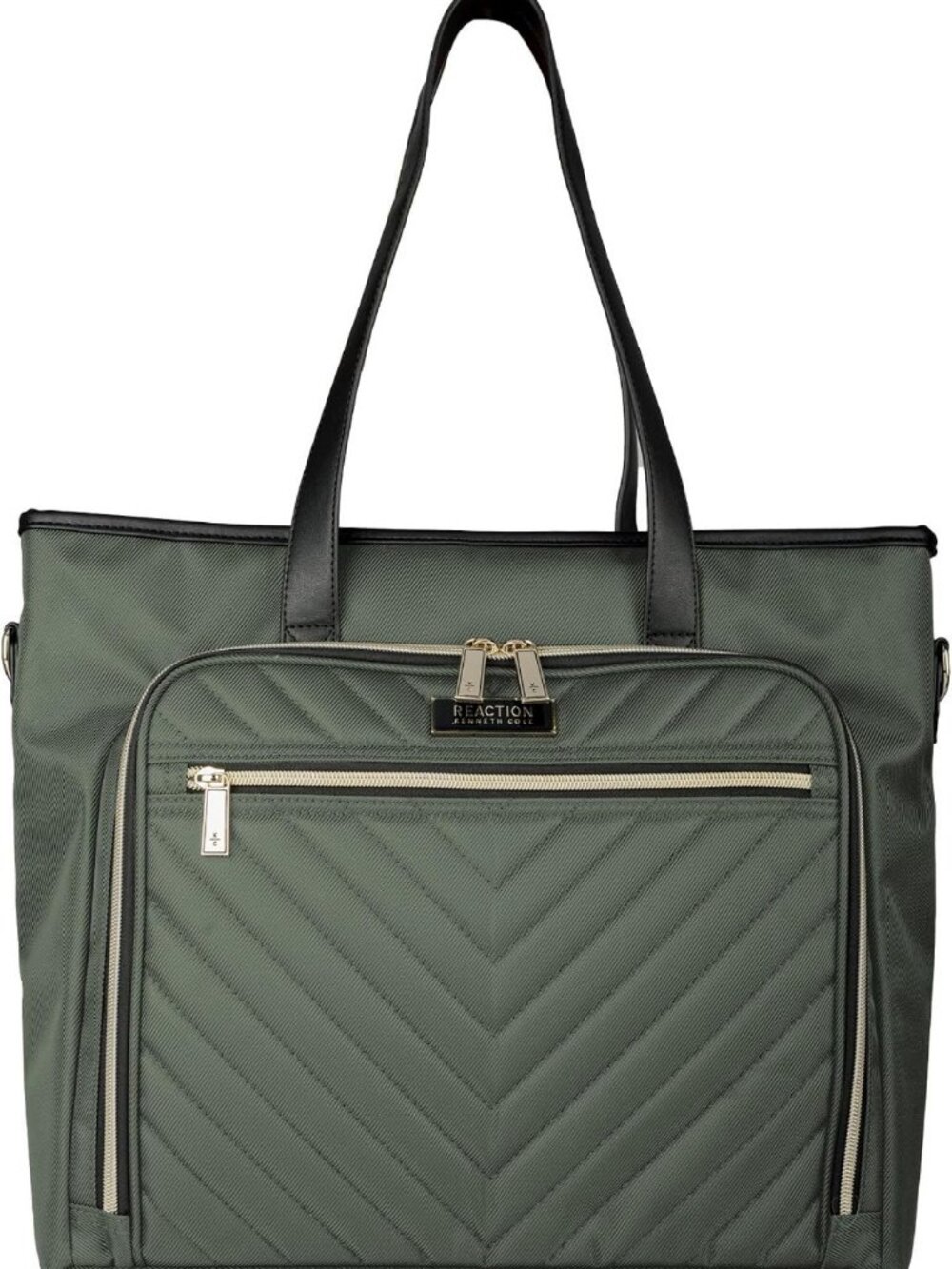 Quilted Chevron 15" Laptop & Tablet Business Tote Bag with Removable Shoulder